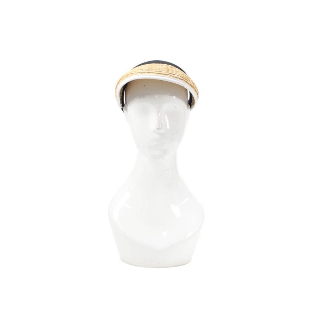 Jonathan Adler Womens Straw Woven Sun Visor Hat Beige One Size
